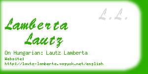 lamberta lautz business card